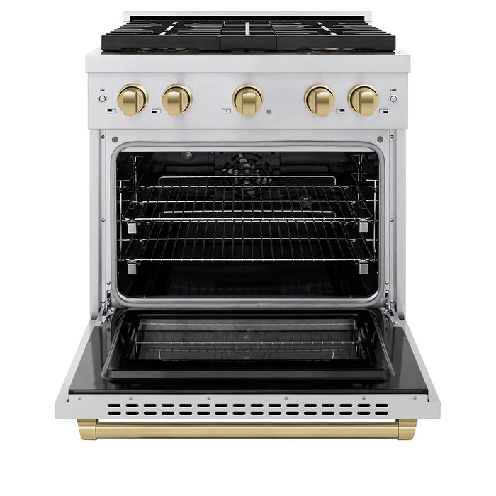ZLINE 30" Paramount Dual Fuel Range DuoPro™ Cooktop, Electric Convection Oven PSDRSZ-30-CB