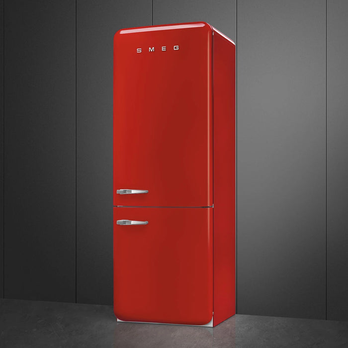 SMEG 28" Freestanding Bottom Mount Refrigerator, FAB38URRD