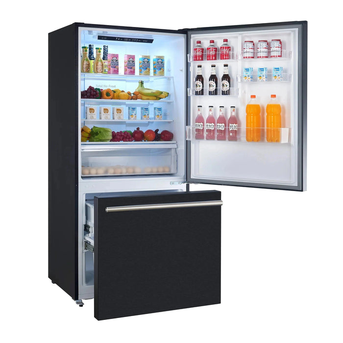 FORNO Espresso Milano 31" Right Swing Refrigerator FFFFD1785-31BLK