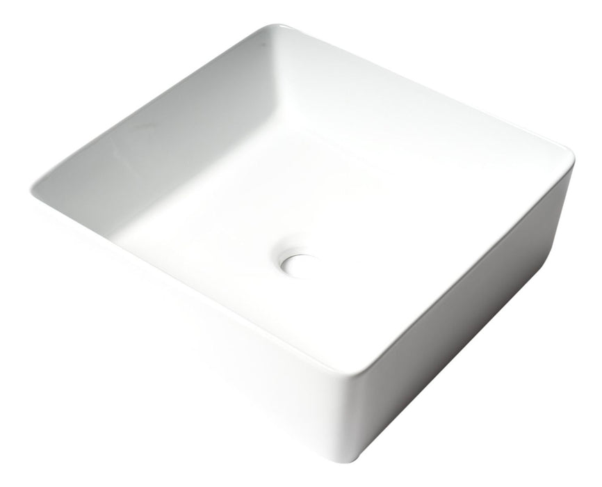 ALFI brand 16" Modern Square Above Mount Ceramic Sink ABC903