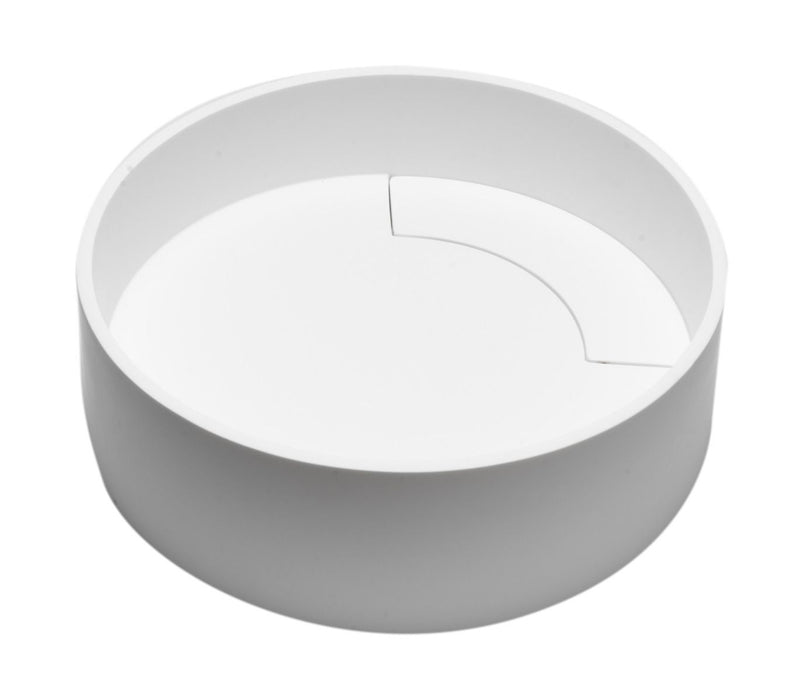 ALFI brand 15" Round White Matte Solid Surface Resin Sink ABRS15R