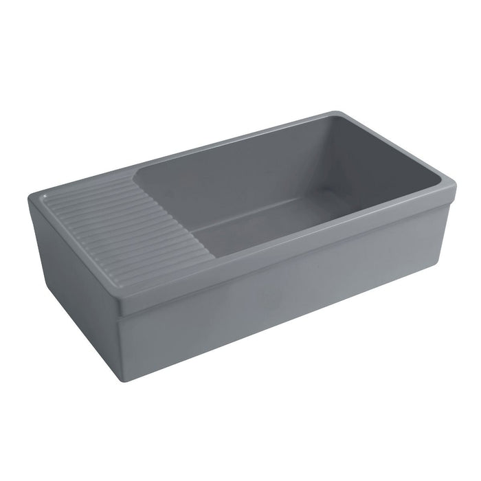 Whitehaus 36" Farmhouse Quatro Alcove Large Fireclay Kitchen Sink WHQD540-M