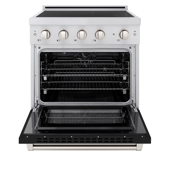 ZLINE Paramount Induction Range, Cooktop, Electric Convection Oven, Satin Stainless Steel SINRS-BLM