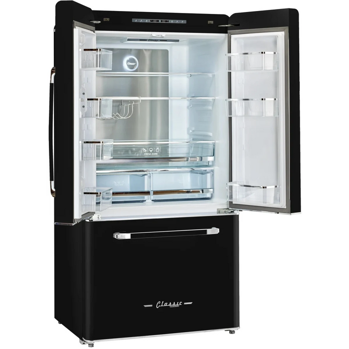 UNIQUE 36" Freestanding Counter-Depth French Door Refrigerator, UGP-595L B AC