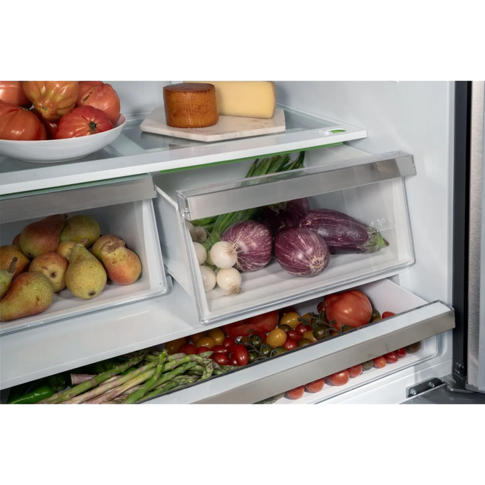 Bertazzoni 36" Freestanding 4-Door French Door Refrigerator, REF36FDFIXNV