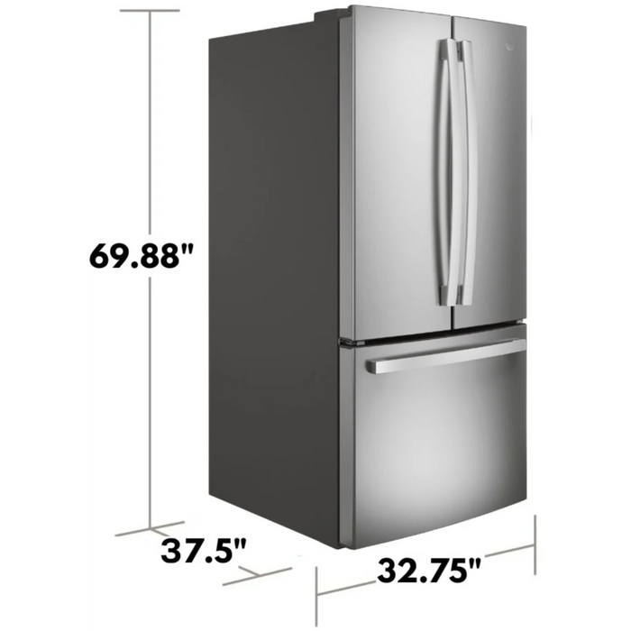 GE 33" French Door Refrigerator, GNE25JYKFS