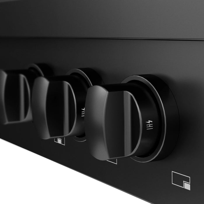 ZLINE 36" Paramount Gas Rangetop Black Stainless Steel Brass Burners SRTB-BR-36