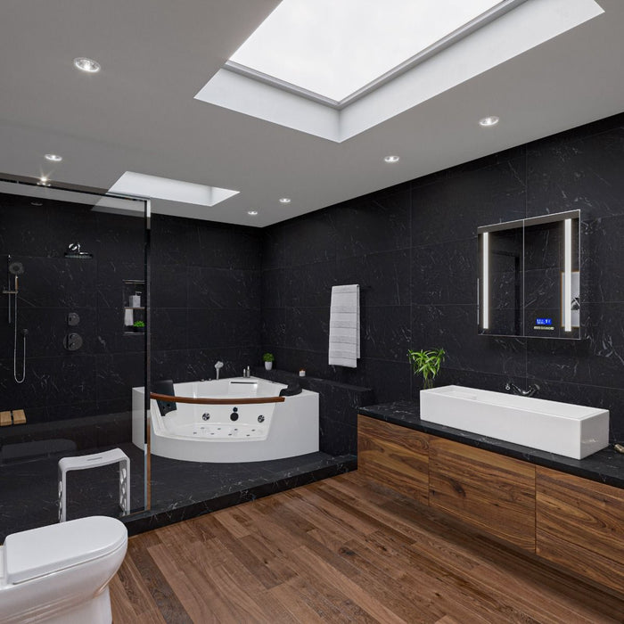 ALFI brand 39" White Above Mount Fireclay Bathroom Trough Sink AB39TR