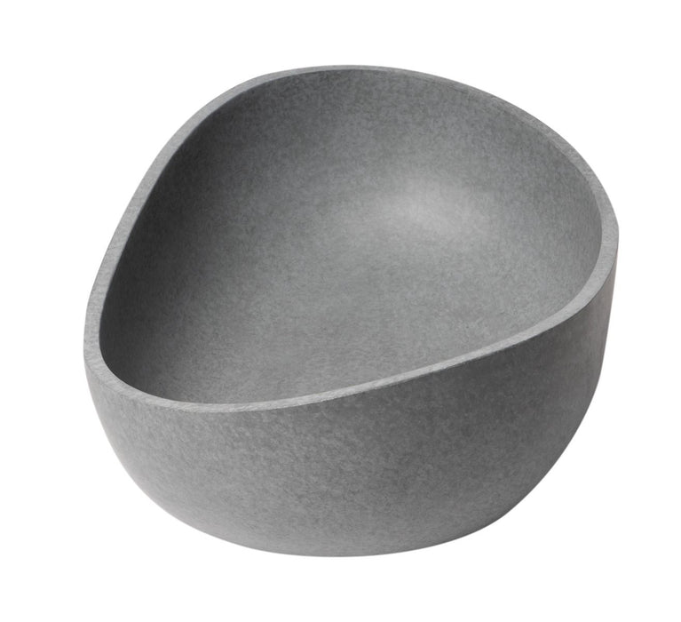ALFI brand 23" Solid Concrete Wavy Oval Above Mount Vessel Sink ABCO23O