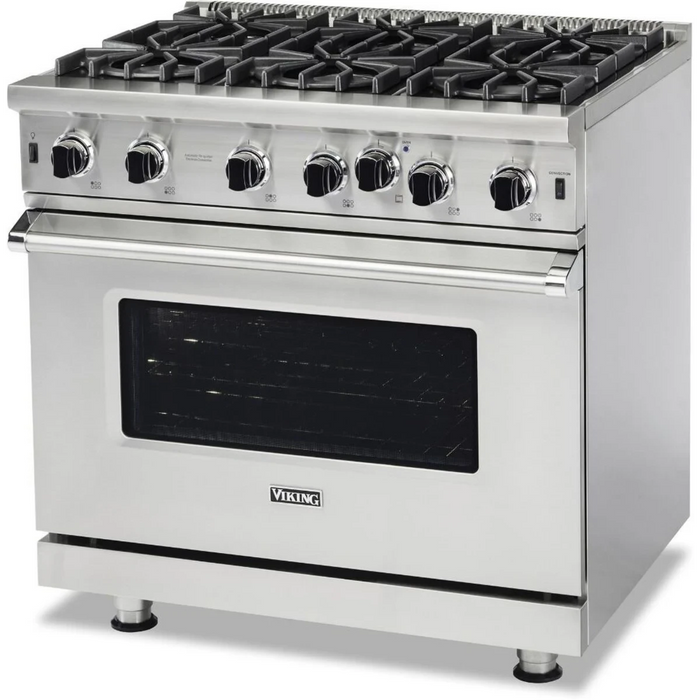 Viking® 5 Series 36" Stainless Steel Pro Style Range VGIC53626BSS