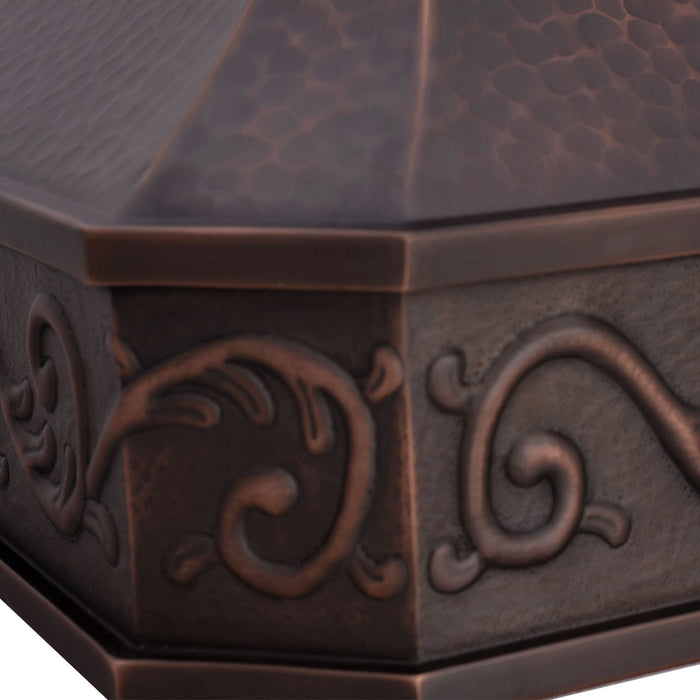 Akicon Custom Copper Range Hood Handmade with Custom Size and Finish — AKH713C-C