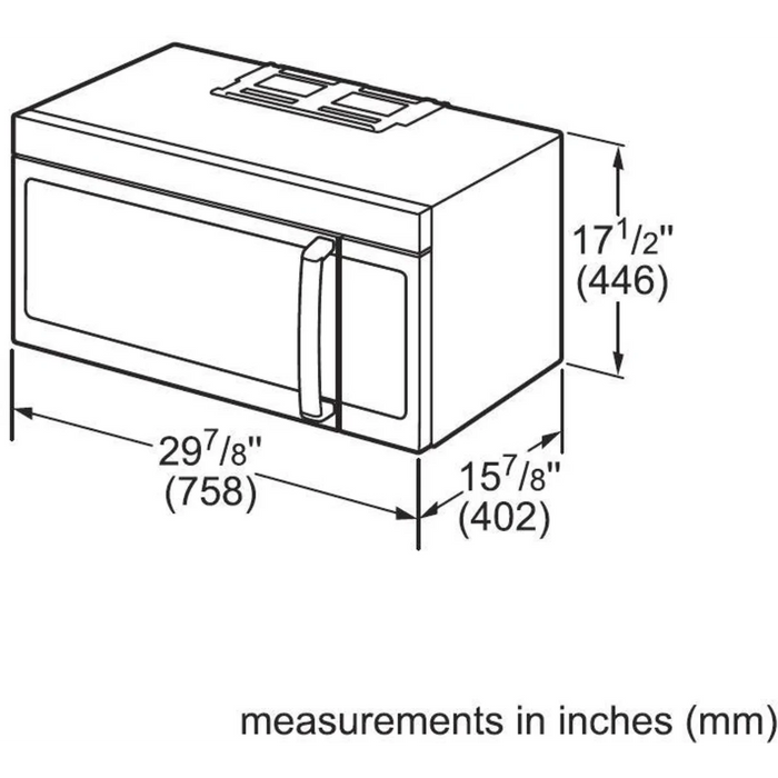 BOSCH 30" Over-the-Range Microwave Oven, HMV8053U