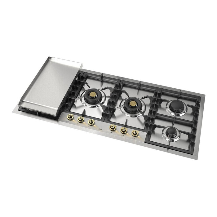 ILVE Nostalgie II 48" Built-In Gas Cooktop UHCPT125FNSSG