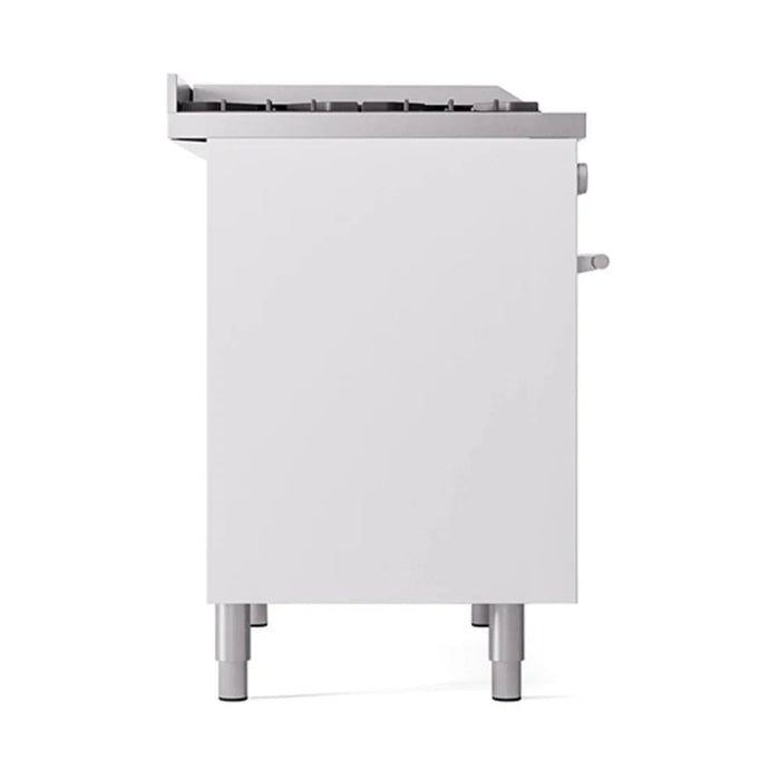 ILVE 40"Professional Plus Dual Fuel Range, White UPD40FQMPWH