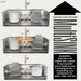 Forno ACQUA 33" Drop-In/Undermount MultiSINK Workstation Sink, Waterfall Faucet, Glass Rinser E-XP31 - Side View
