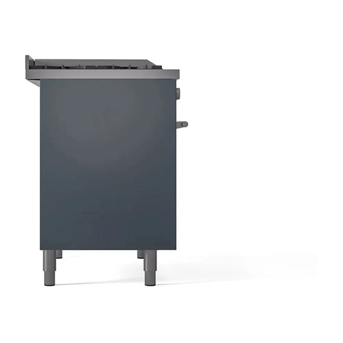 ILVE 40"Professional Plus Dual Fuel Range, Blue Grey UPD40FQMPBG