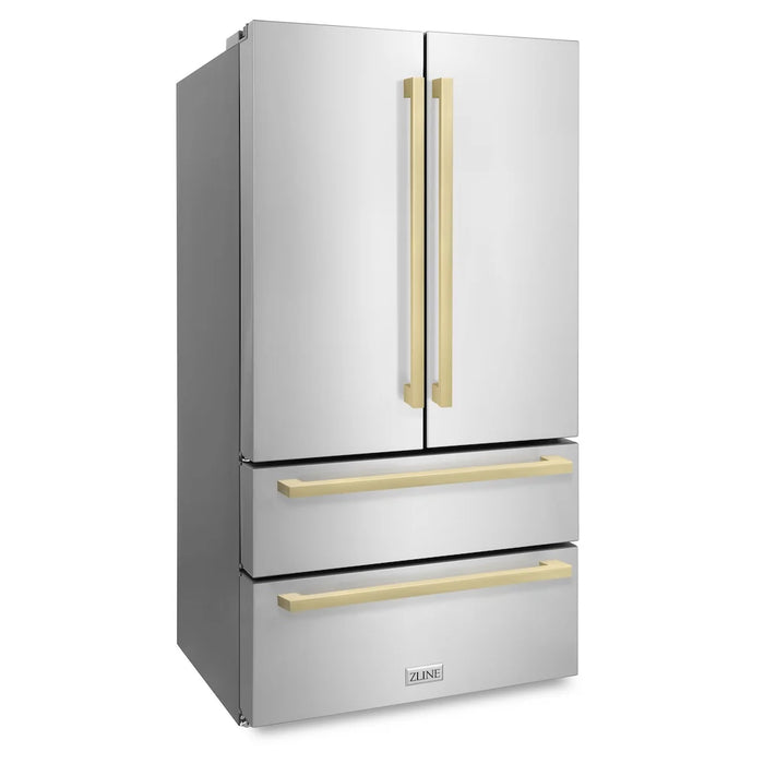 ZLINE 36" Autograph French Door Refrigerator, Ice Maker, Stainless Steel RFMZ-36-FCB