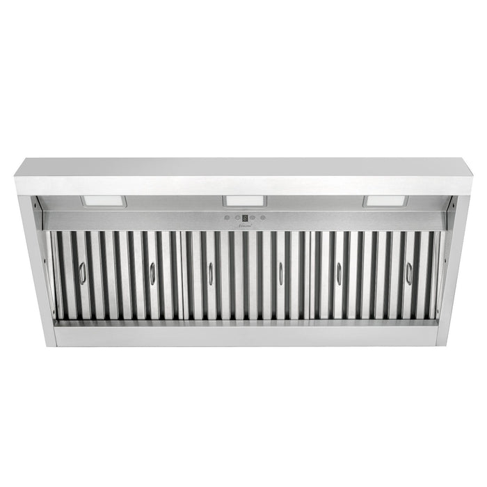 42" Range Hood Insert, Ultra Quiet Stainless Steel 8" Ducted with 1200 CFM Powerful Suction — NX-19IL-42-Warm White