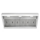 42" Range Hood Insert, Ultra Quiet Stainless Steel 8" Ducted with 1200 CFM Powerful Suction — NX-19IL-42-Warm White