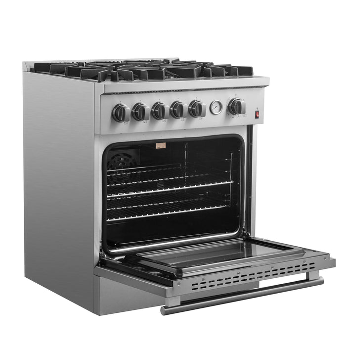 Forno 30"Gas Range ,Air Fry Basket, Wok Support, Griddle, FFSGS6274-30