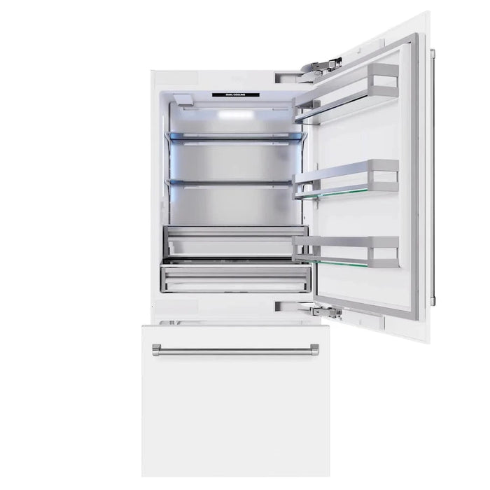 ZLINE 36" Built-In Bottom Freezer Refrigerator,Water Dispenser, Ice Maker, RBIT-WM-36