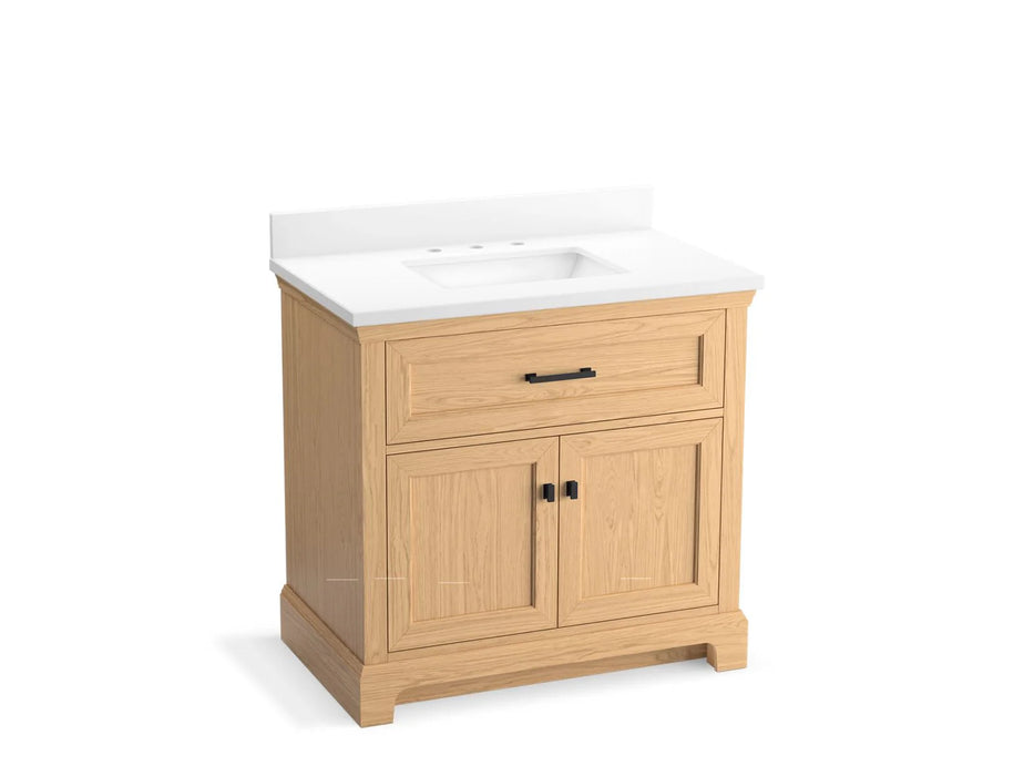 KOHLER Charlemont 36" bathroom vanity cabinet, sinks, quartz top K-29261-BD1