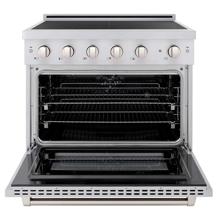 ZLINE 36" Paramount Induction Range, Cooktop, Electric Convection Oven, Satin Stainless Steel SINRS-36