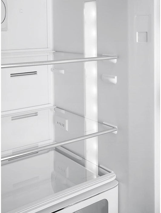 SMEG 50s Retro Style Series 24 Inch Counter Depth Freestanding Bottom Freezer Refrigerator, FAB32URCR3 SMEG
