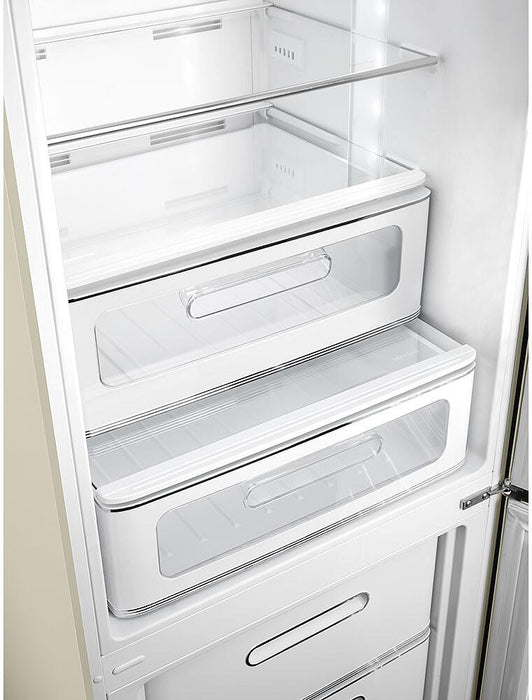 SMEG 50s Retro Style Series 24 Inch Counter Depth Freestanding Bottom Freezer Refrigerator, FAB32URCR3 SMEG