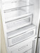 SMEG 50s Retro Style Series 24 Inch Counter Depth Freestanding Bottom Freezer Refrigerator, FAB32URCR3 SMEG