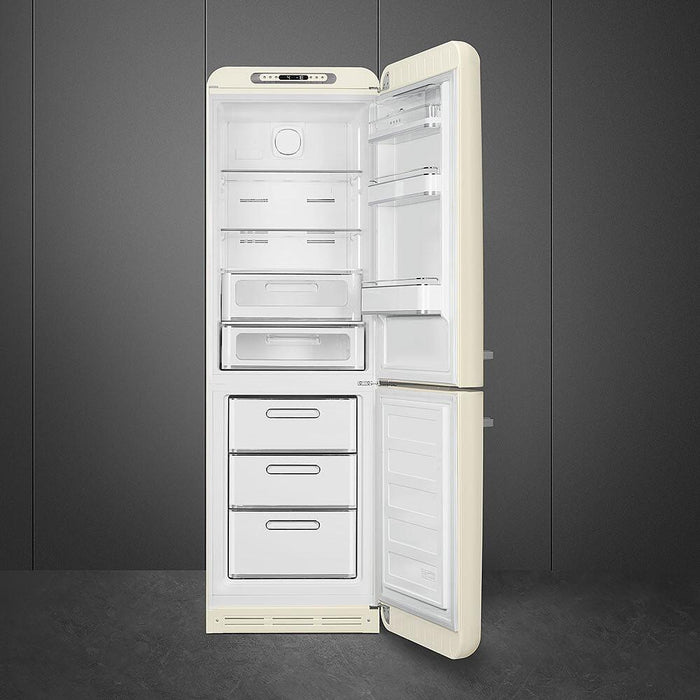 SMEG 50s Retro Style Series 24 Inch Counter Depth Freestanding Bottom Freezer Refrigerator, FAB32URCR3 SMEG