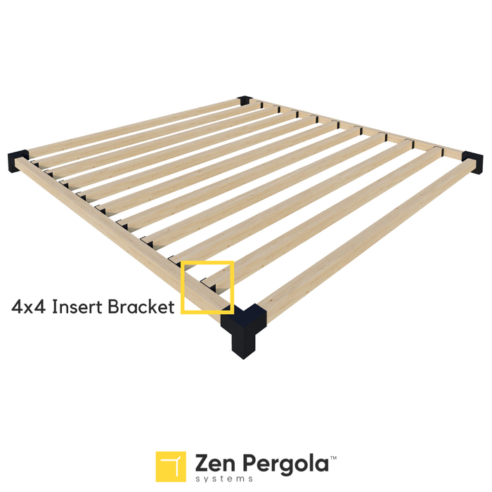 Pergola Insert Bracket (for 4x4 Wood Posts)