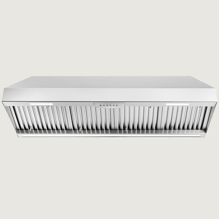 Nauxus 54 Inch Range Hood Insert, 1200 CFM High Power Kitchen Vent with 4 Speeds Ultra-Quiet Operation, Dimmable LED Lighting Dishwasher Safe Filtration System , NX-19IS-54