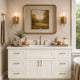 54 Inch Antique White Shaker Single Sink Bathroom Vanity with Drawers