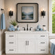 54 Inch White Shaker Single Sink Bathroom Vanity with Drawers