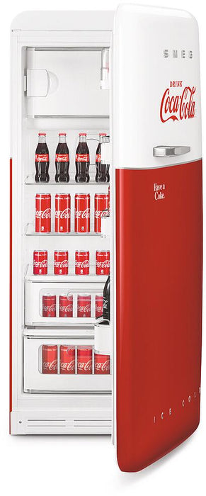 SMEG  50s Retro Style Series 24 Inch Freestanding Counter Depth Top Freezer Refrigerator, FAB28URDCC3 SMEG