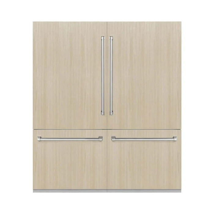 ZLINE 72" Panel Ready Built-In Bottom Freezer Refrigerator,Water Dispenser, Ice Maker,Graphite Gray GRBIT-72