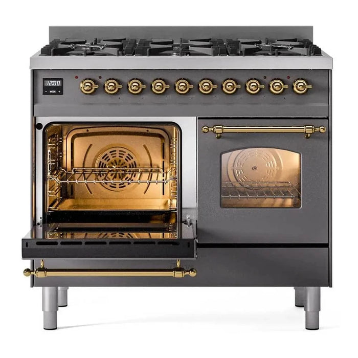 ILVE Nostalgie II Limited Edition 40" Dual Fuel Range Matte Graphite UPD406NMPMGG