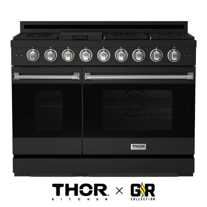 Gordon Ramsay by THOR Kitchen 48" Professional Propane Gas Range Stainless Steel, RSG48EBLP-SS