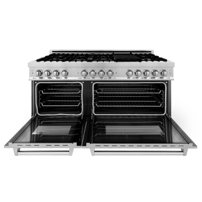 ZLINE 60" Professional Dual Fuel Range with Snow Finish Door, RA-SN-60