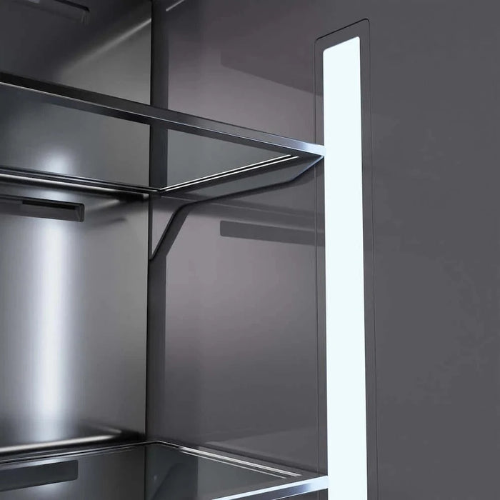 ZLINE 60" Panel Ready Built-In Bottom Freezer Refrigerator,Water Dispenser, Ice Maker, DuraSnow® Stainless Steel,Graphite Gray, GRBIV-SN-60