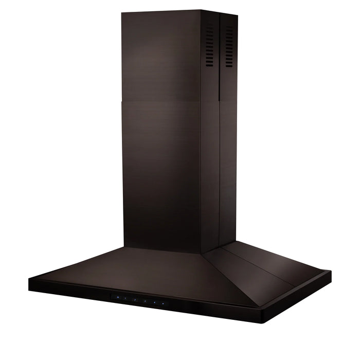 ZLINE 30" Island Range Hood in Black Stainless Steel, BSGL2iNCRN-BT-30