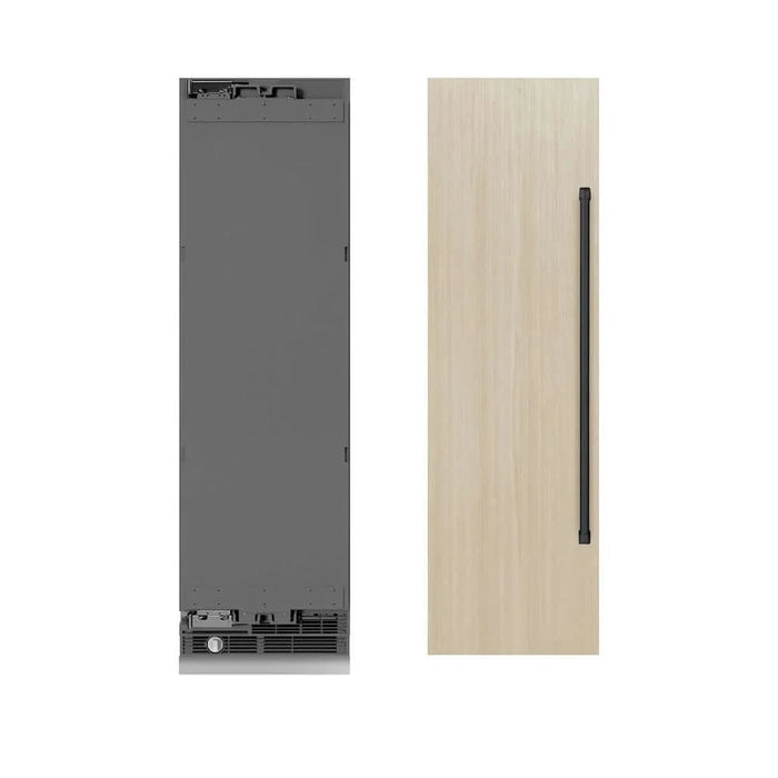 ZLINE 24" Panel Ready Column Freezer, Graphite Gray Interior Matte Black RBCFVZ-24-MB