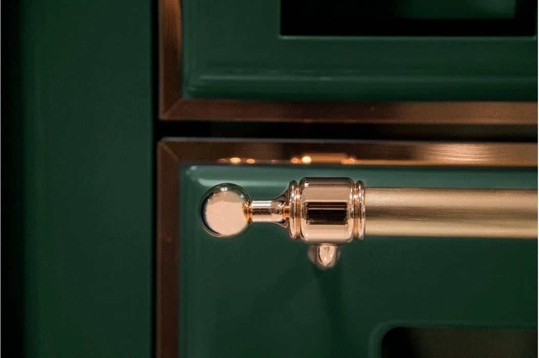 ILVE Majestic II 30" Liquid Propane Dual Fuel Range Emerald Green Copper Trim UM30DNE3EGPLP