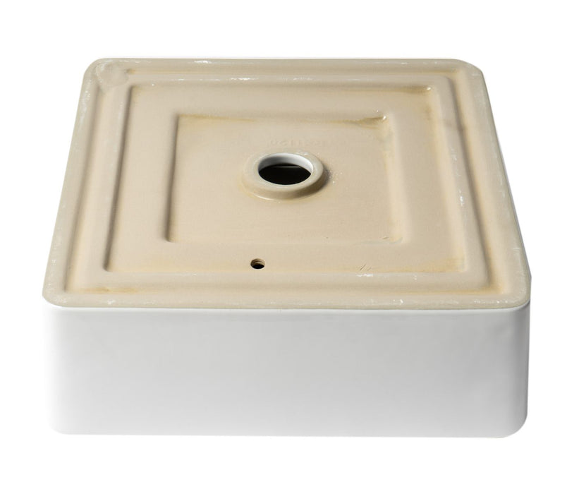 ALFI brand 16" Modern Square Above Mount Ceramic Sink ABC903