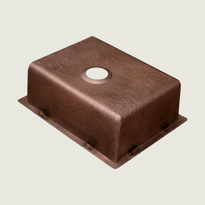 Nauxus Custom Handmade Undermount Copper Kitchen Sink, UDMK05-NX