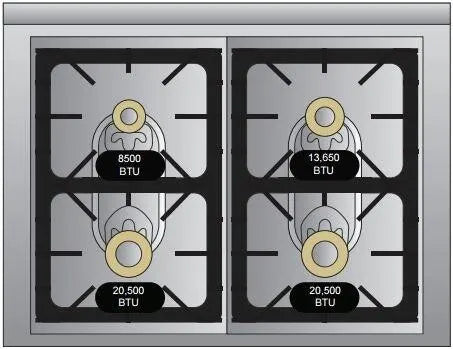 VIKING Tuscany Series 36" Dual Fuel Range, Bywater Blue TVDR3614BBW