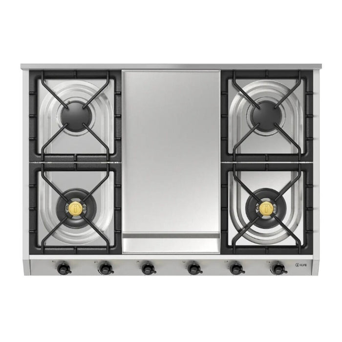 ILVE Nostalgie II 36" Built-In Gas Cooktop UHCP965FNSSB