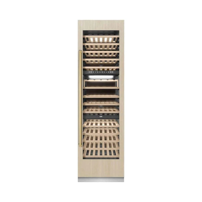 ZLINE 24" Triple Zone 100 Bottle Panel Ready Column Wine Cooler Polished Gold RBCWVZ-24-G