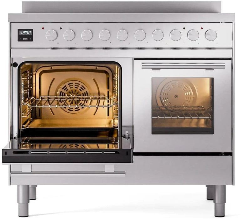 ILVE 40"Professional Plus Induction Range, Stainless Steel UPDI406WMPSS